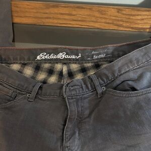 Eddie Bauer Lined Charcoal Relaxed Pants